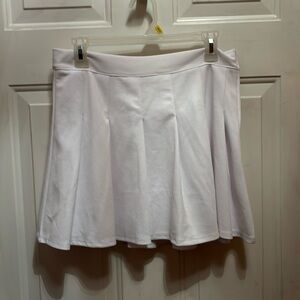 White skater skirt